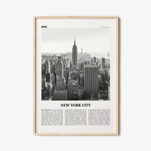 New York City Print Black and White No 1, New York Wall Art, New York Poster, New York Photo, NYC Black and White Poster Print, USA image 1