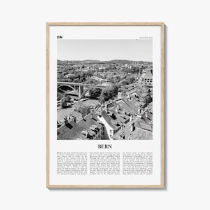 Bern Print Black and White, Bern Wall Art, Bern Poster, Bern Photo, Bern Wall Décor, Switzerland, Berne, Bärn, Swiss