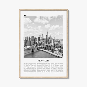 New York State Print Black and White No 1, New York State Wall Art, New York State Poster, New York State Photo, United States, USA State