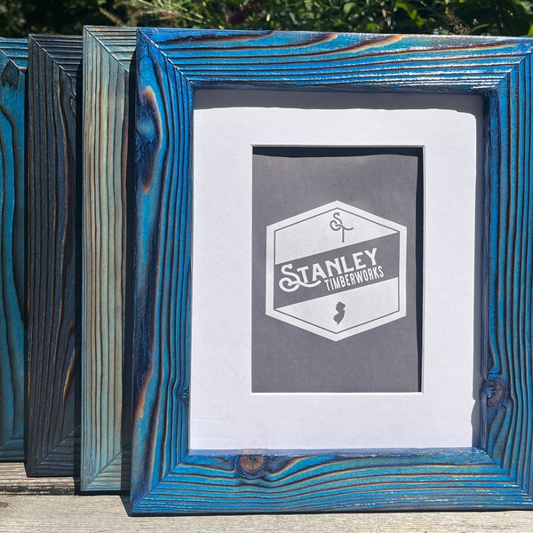 Rustic, Farmhouse 8x10 Picture Frames (In 4 Shades of Blue)