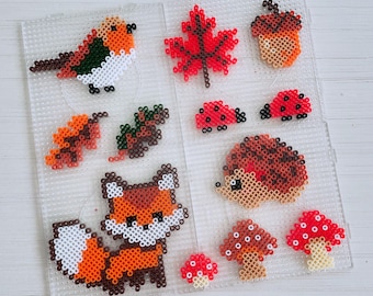 Fall Ornaments Bead Template, Fall Bead Template, Perler Bead