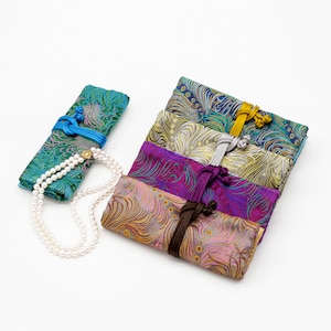 Brokat Schmuckrolle, Schmuck Organizer, Reise Schmuck Etui