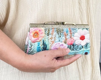 Floral Print Sunglass Case: Handmade Cotton Eyeglass Holder Small Clutch