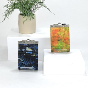 Impresiones de pinturas de artistas, Tarjetero con protección RFID, Billetera para mujer, Tarjetero, Billetera de viaje, Billetera para mujer, Bloqueo RFID,