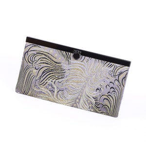 Portefeuille pour femme Cathayana, Portefeuille style pochette fait main, Portefeuille enveloppe pour espèces, Portefeuille en brocart paon