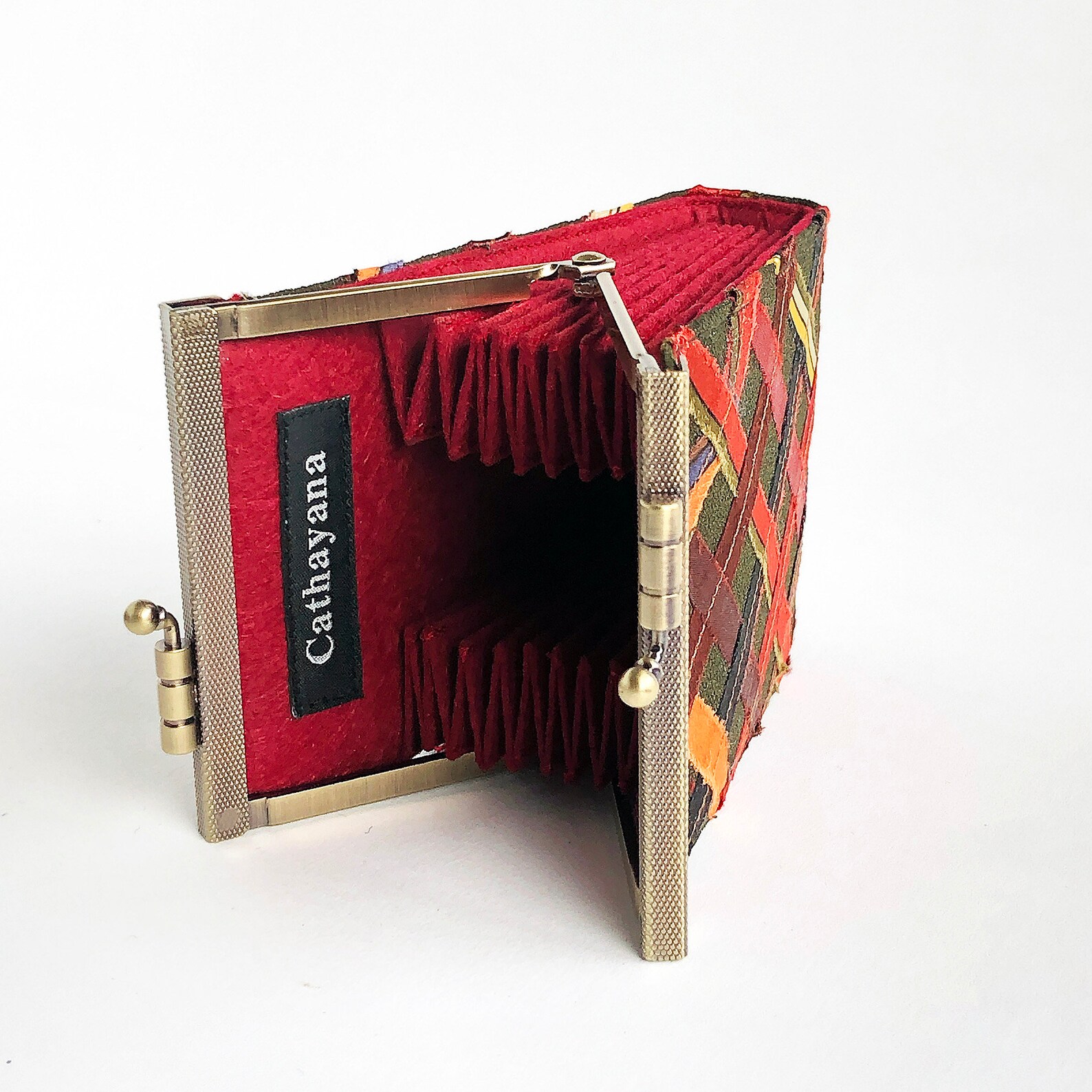 Cathayana Card Holder – Champagne Small Floral Brocade