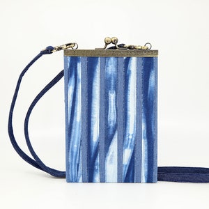 Hand Dyed Indigo Blue Shoulder Bag, Hand Made Bag, Shoulder Purse