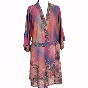 Kimono Style Robe for Women – Long Casual Loungewear Robe with Waist Tie – Mother&#39;s Day Gift, Spa Robe, Lightweight Bathrobe, Gift for Her