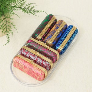 Animal Skin Pattern Lipstick Case, Lipstick Organizer, Lipstick Holder with Mirror, Gift for her