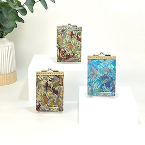 Porte-cartes Cathayana, Portefeuille pour femme fait main, Porte-cartes de style accordéon, Portefeuille avec protection RFID