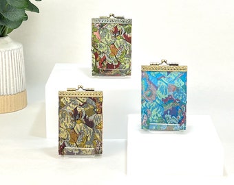 Handmade Brocade Card Holder: RFID Blocking Accordion Wallet