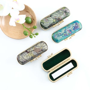 Floral Lipstick Case, Lipstick Organizer, Travel Lipstick Case, Lipstick Holder with Mirror