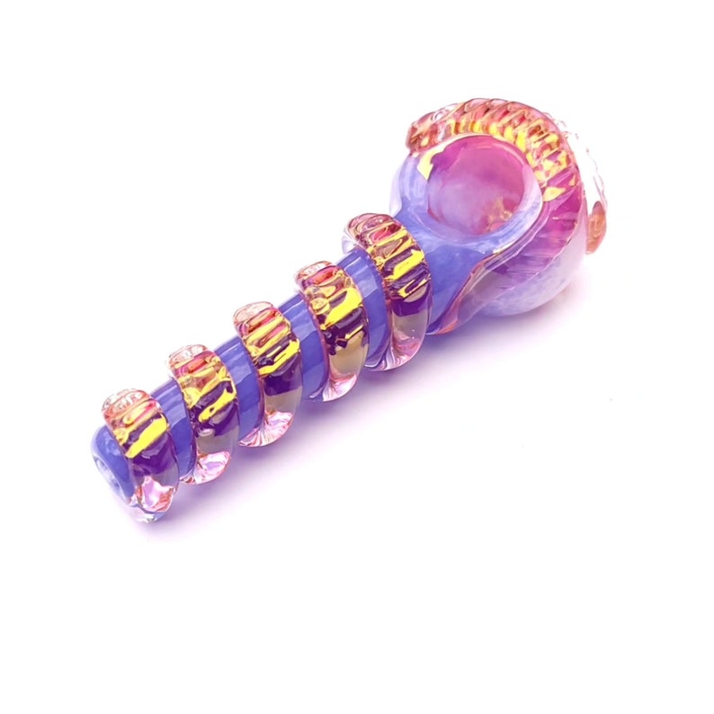 Pink Glass Pipe, Pink Glass Smoking Pipe, Pink Glass Spoon Pipe, Pink