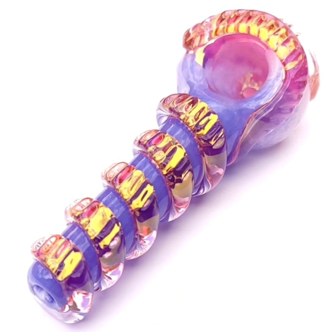 Pink Glass Pipe, Pink Glass Smoking Pipe, Pink Glass Spoon Pipe, Pink