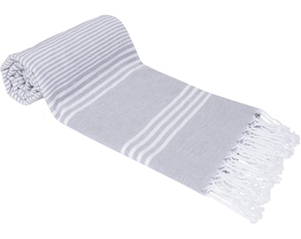 100% Cotton Turkish  Bath and Beach  Peshtemal Towel, Genuine Handwoven Cotton, Ultra Absorbent, Lightweight Quick Dry Fabric 70"x39"