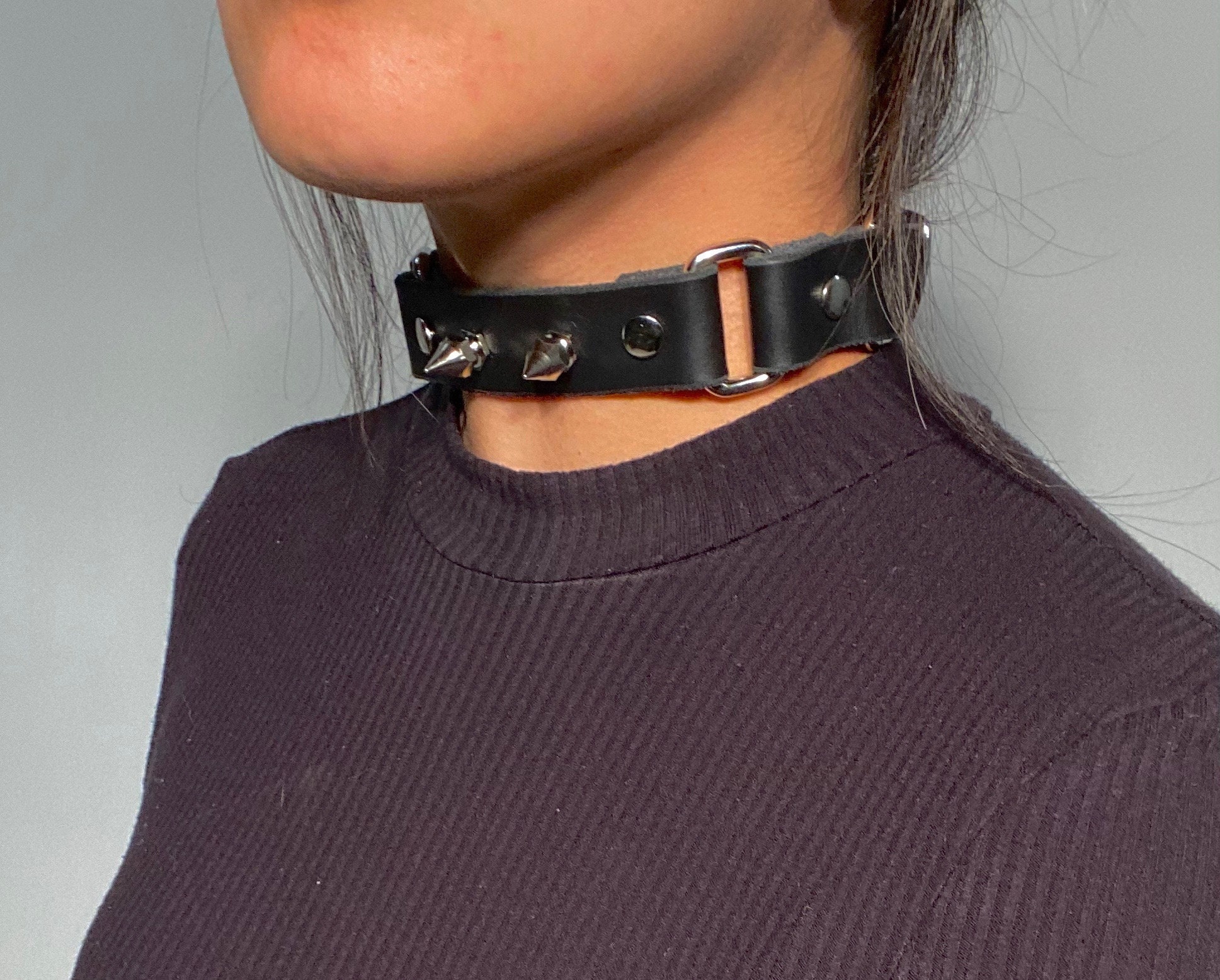 Stud choker / Collar / Mens /Womens Etsy