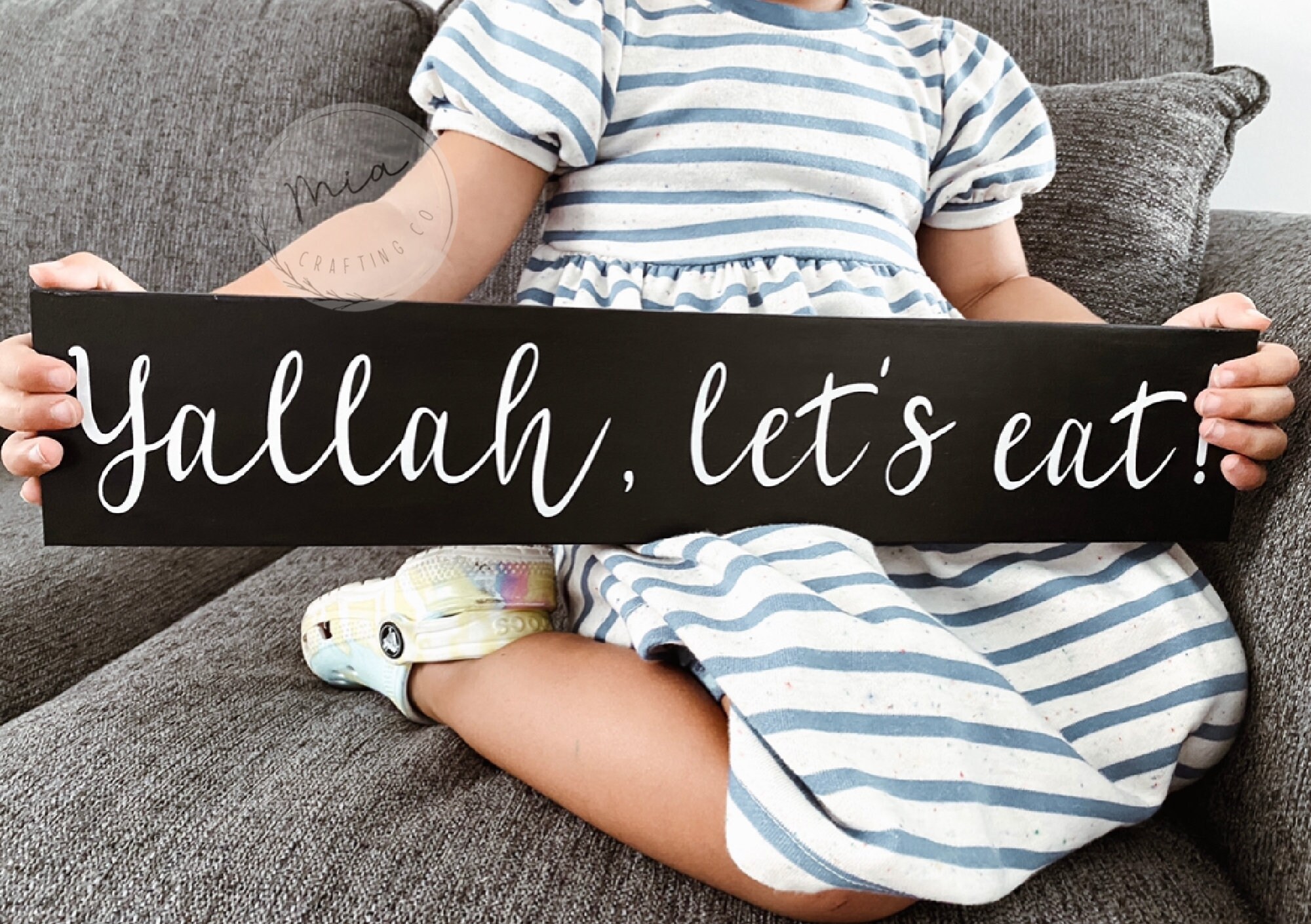 Islamic Kitchen Decor Yallah Lets Eat Wood Sign Islamic Etsy