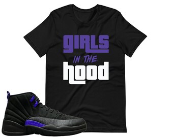 purple and black jordan outfit