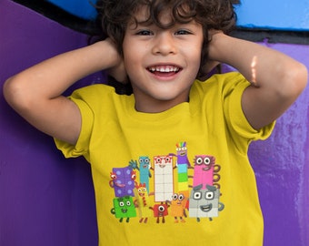 1-10 Numberblocks T-Shirt, Youth XS-XL, Unisex, 100% Cotton