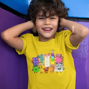 1-10 Numberblocks T-Shirt, Youth XS-XL, Unisex, 100% Cotton