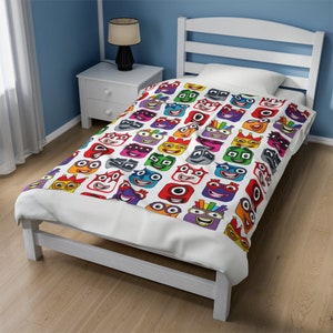 Numberblocks Velveteen Plush Blanket | 9 Color Options | 30" x 40" or 50" x 60"