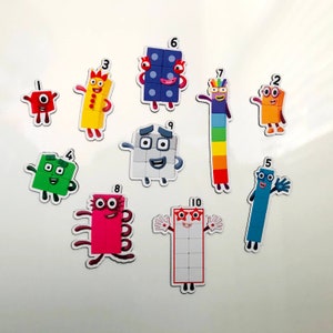 Magnetic Numberblocks Sets, 1-10, 11-20, 30-100, Waterproof, Math Magnets