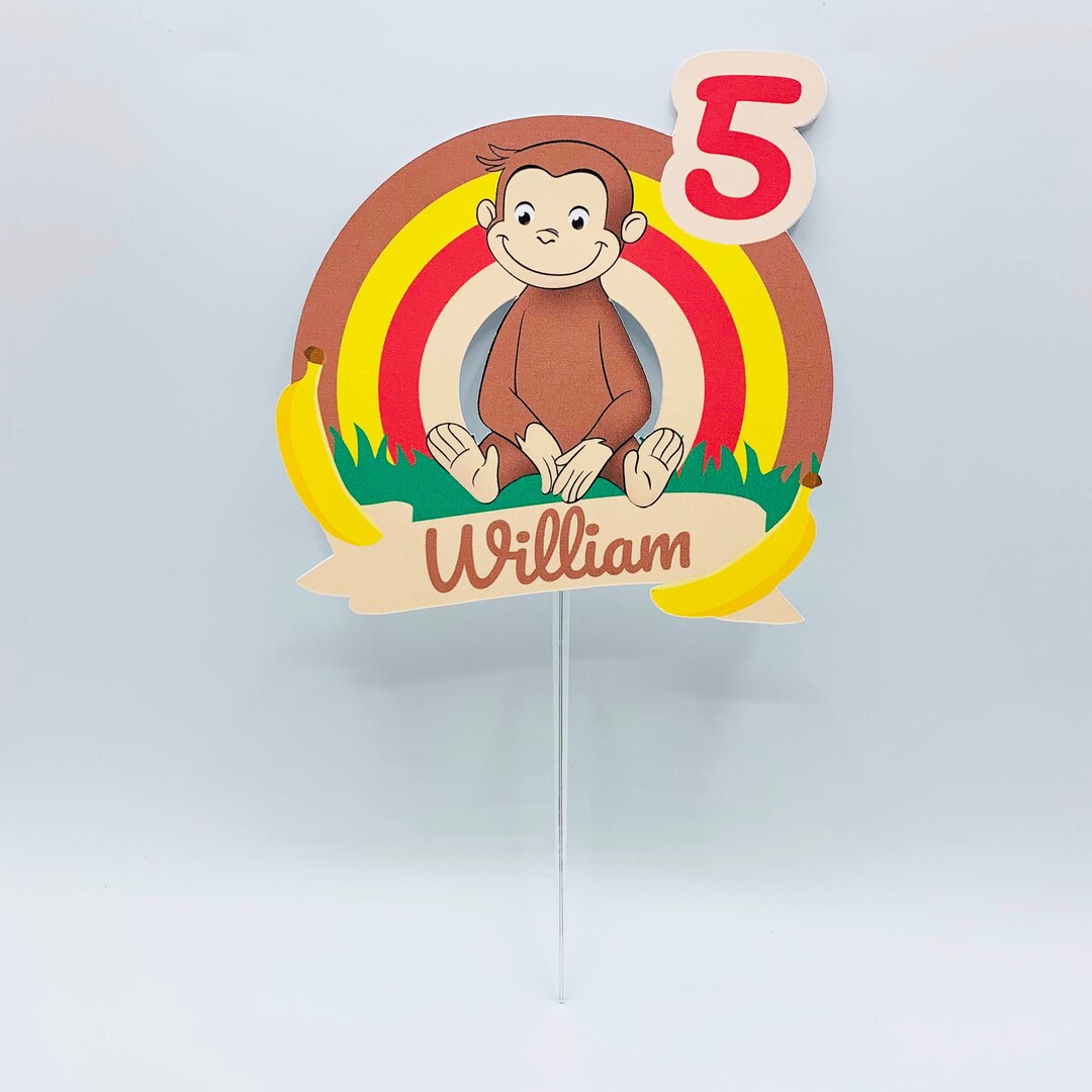 Curious George Cake Topper, Curious George Inspired Cake Topper ...