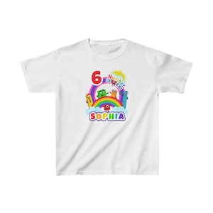 Camiseta de aniversário personalizada do Numberblocks, camisa personalizada do Numberblocks