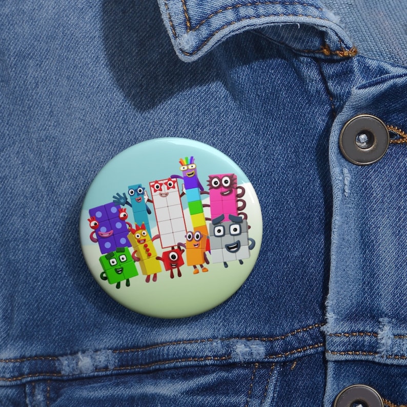 Numberblocks Pin Button