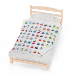 Alphablocks Velveteen Plush Blanket | 9 Color Options | 30&quot; x 40&quot;,  50&quot; x 60&quot;, or 60&quot; x 80&quot;