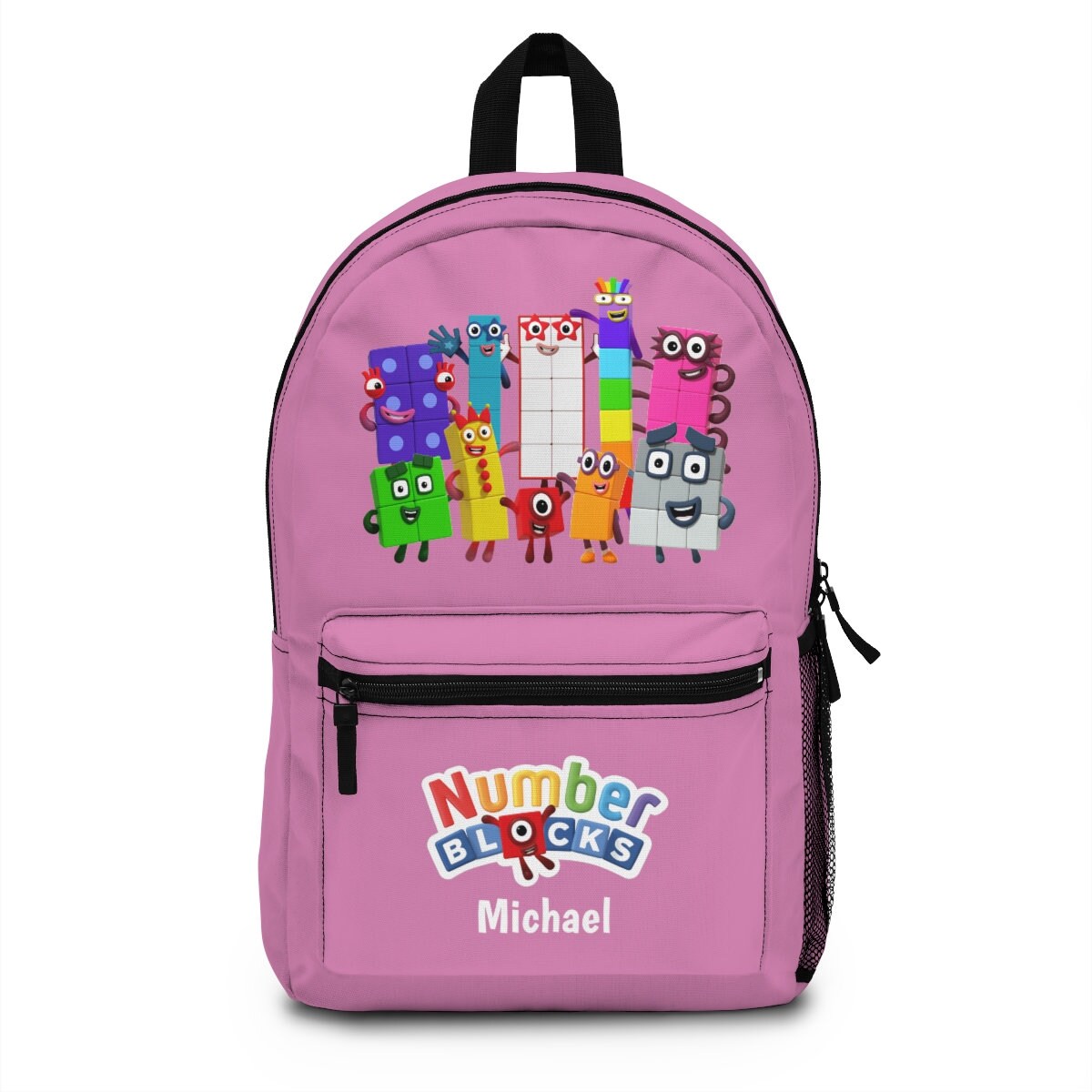 Numberblocks Rugzak lunchtas etui voor kinderen, uniseks, 3-delige schooltassenset, Blauw, Eén maat