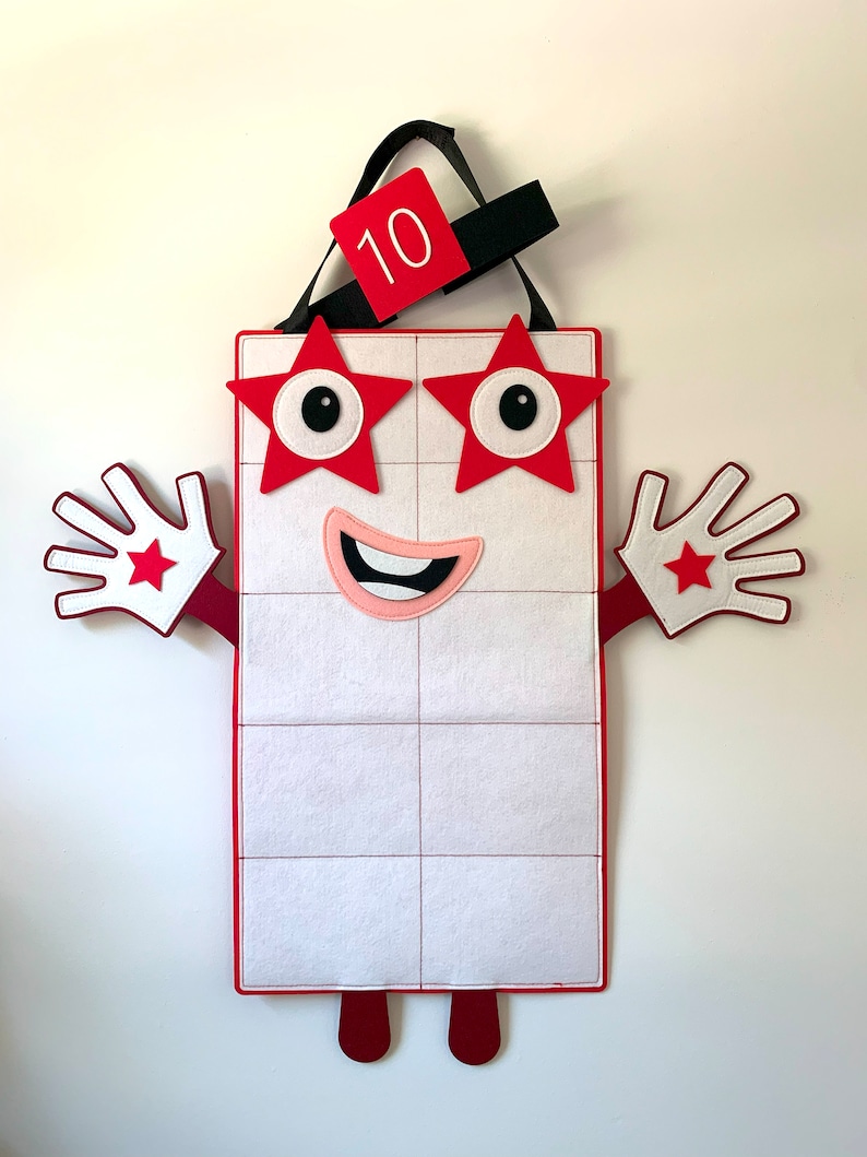 Canadian Math 7 White Number 10 Costume – Halloween Math Blocks Costume for Kids ...