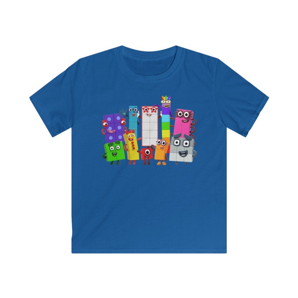 Kids 110 Numberblocks Tshirt Unisex 100 Cotton PRINTED Etsy
