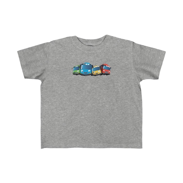 T-shirt Tayo Bus, 2T-6T, Unisex, 100% Coton