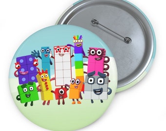 Numberblocks Pin Button