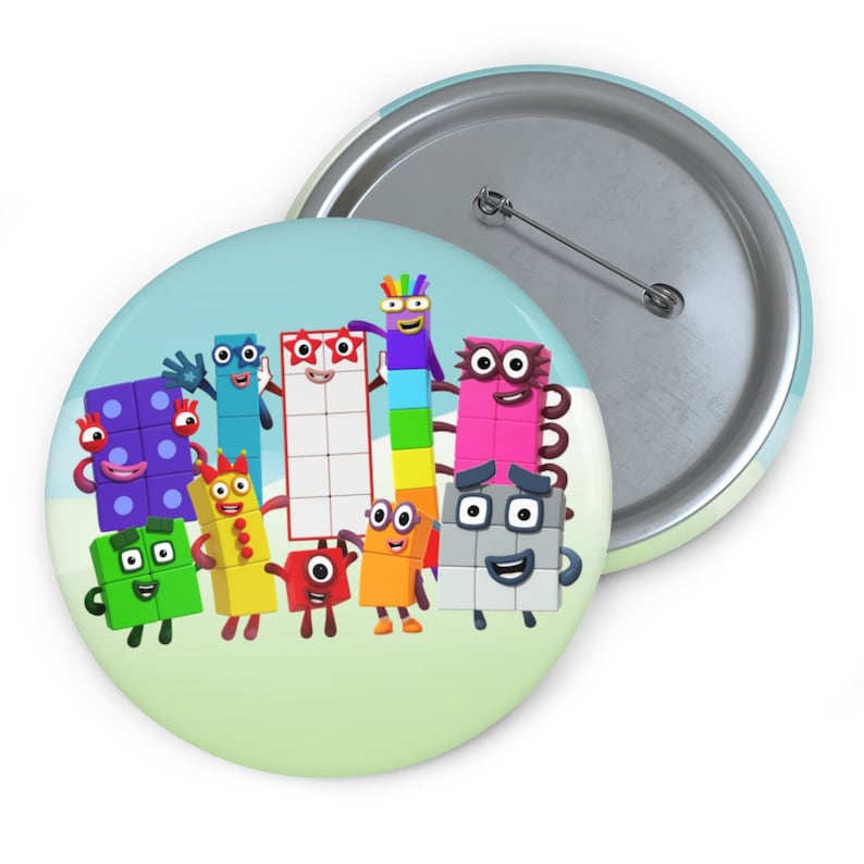Numberblocks Pin Button