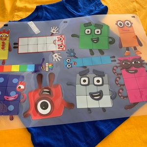 Numberblocks Iron On Transfer Sheet Vinyl