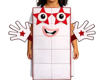 White Number 10 Costume – Halloween Math Blocks Costume for Kids & Adults