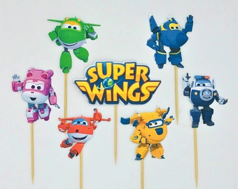 Super Wings Toppers Etsy