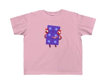 Numberblocks Sechs (6) T-Shirt, 2 t-6 T, Unisex, 100 % Baumwolle