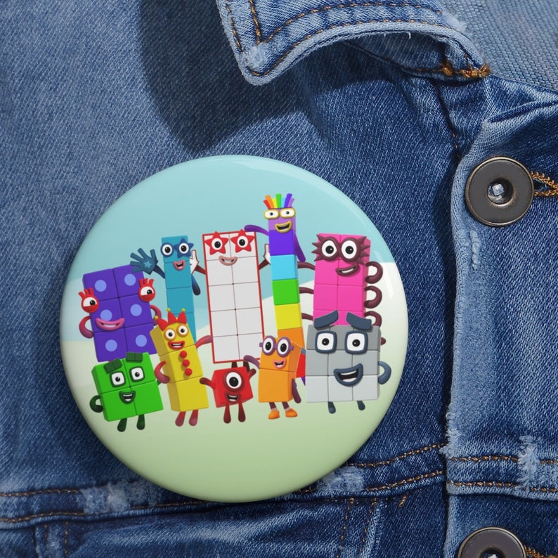 Numberblocks Pin Button