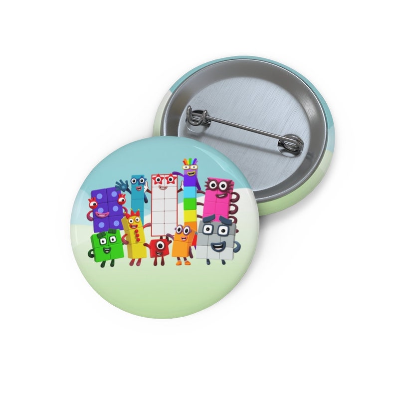 Numberblocks Pin Button