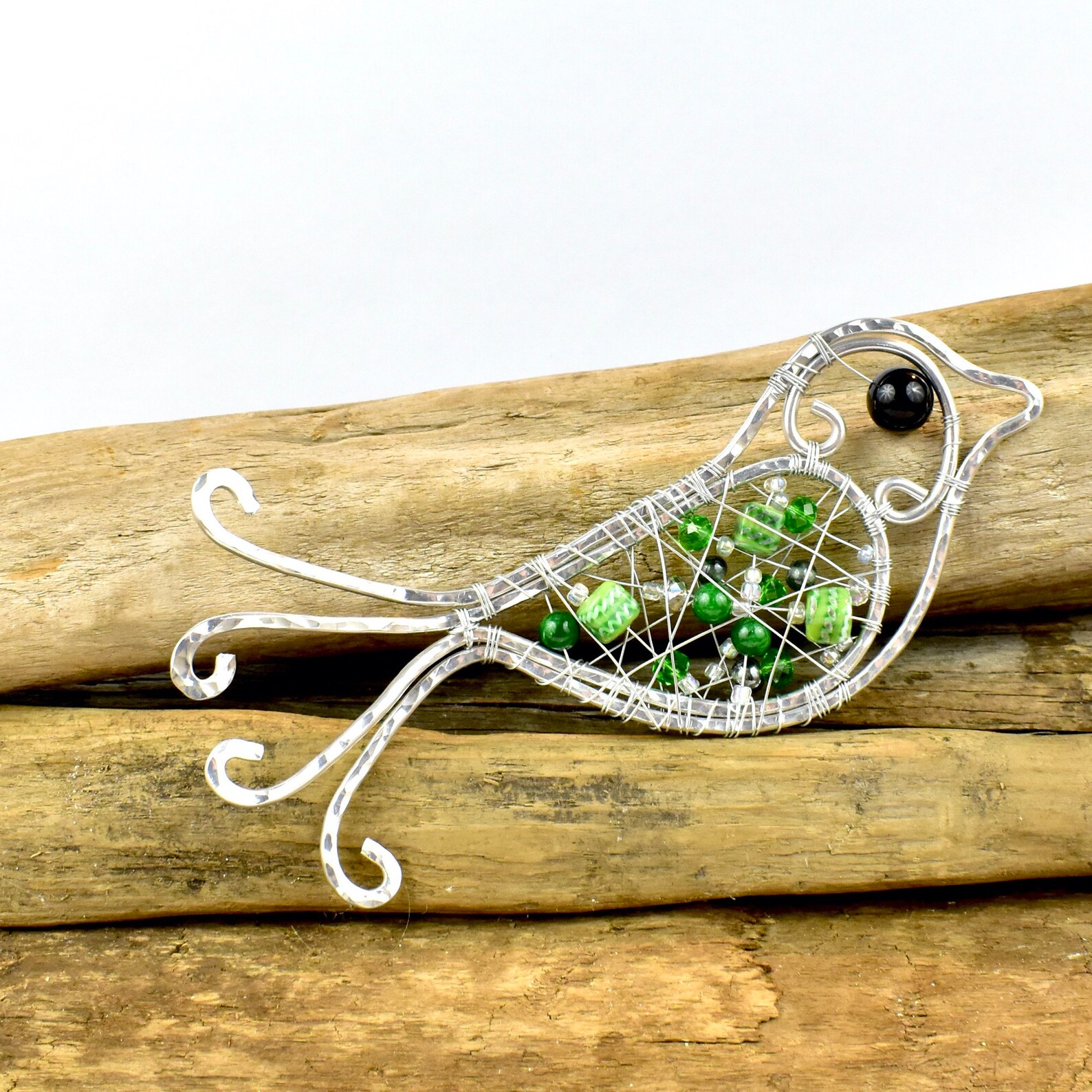 Bird Suncatcher Handmade Wire Ornament Window Art Gift Etsy