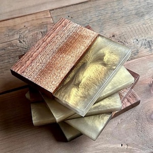 Genuine Live edge/epoxy Coaster set