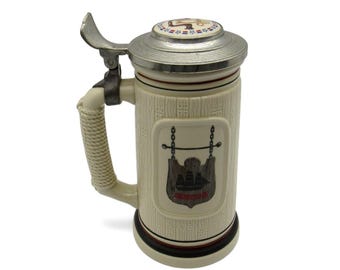 AVON 1986 Shipbuilder STEIN with Pewter Lid Brazil Vintage 9