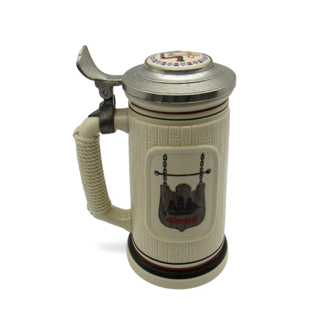 AVON 1986 Shipbuilder STEIN with Pewter Lid Brazil Vintage 9