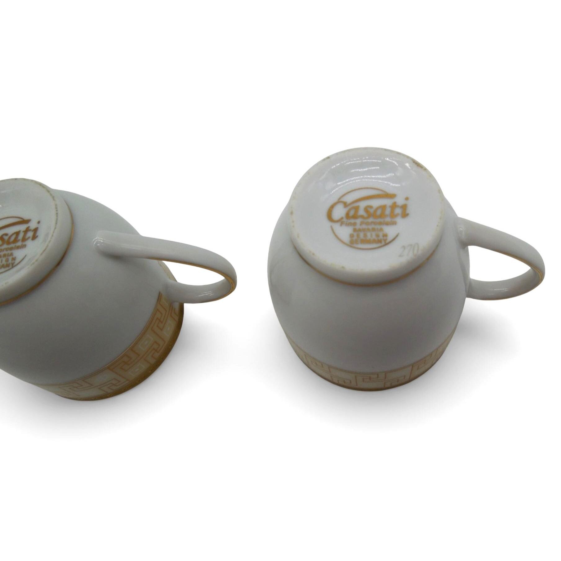 CASATI Bavaria Gold Demitasse Espresso Cups Set of 3 Vintage-us