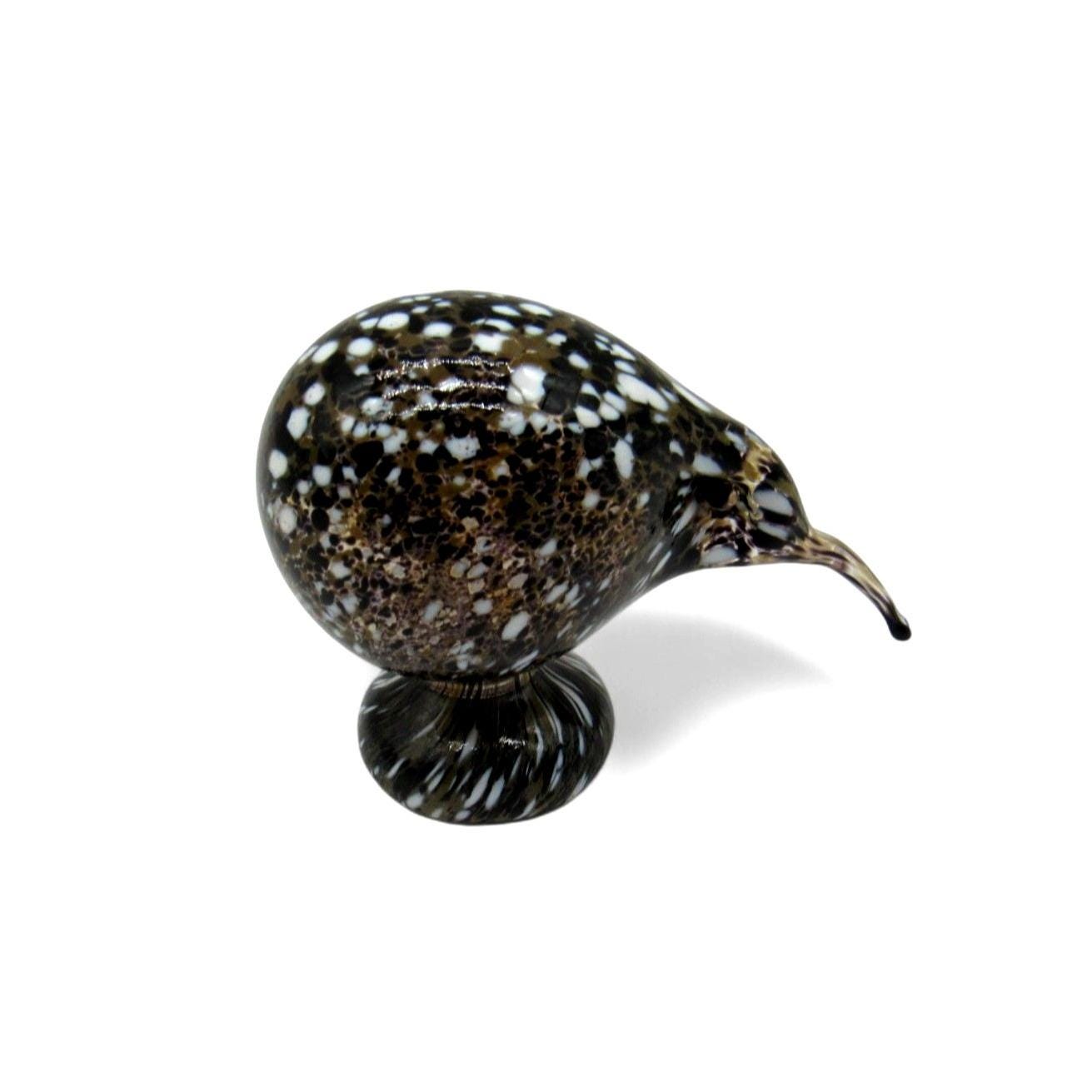 Hokitika GLASS Speckled KIWI Bird New Zealand Vintage 2.5