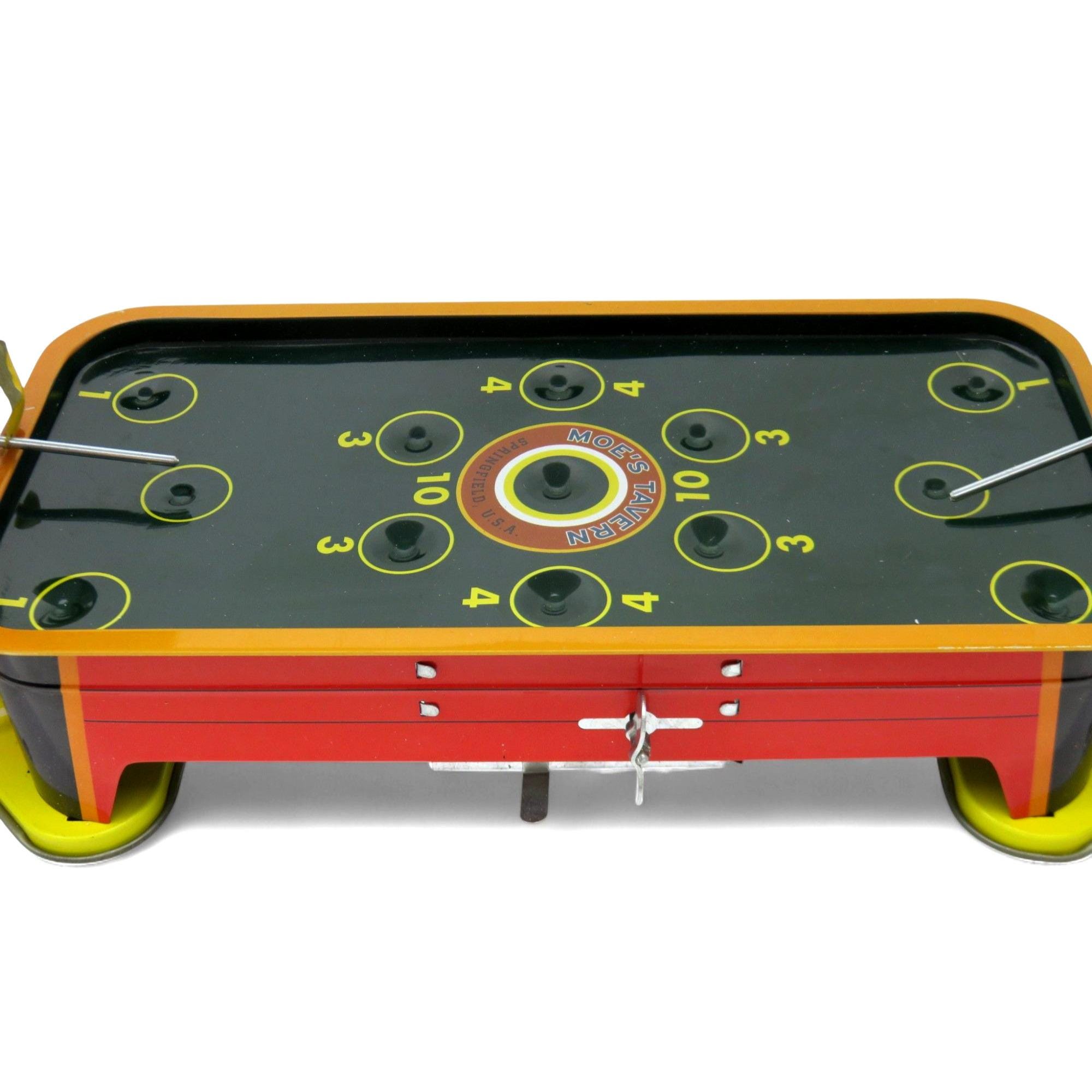 VINTAGE SIMPSONS Moe's Tavern Pool Game Tin Toy 2002