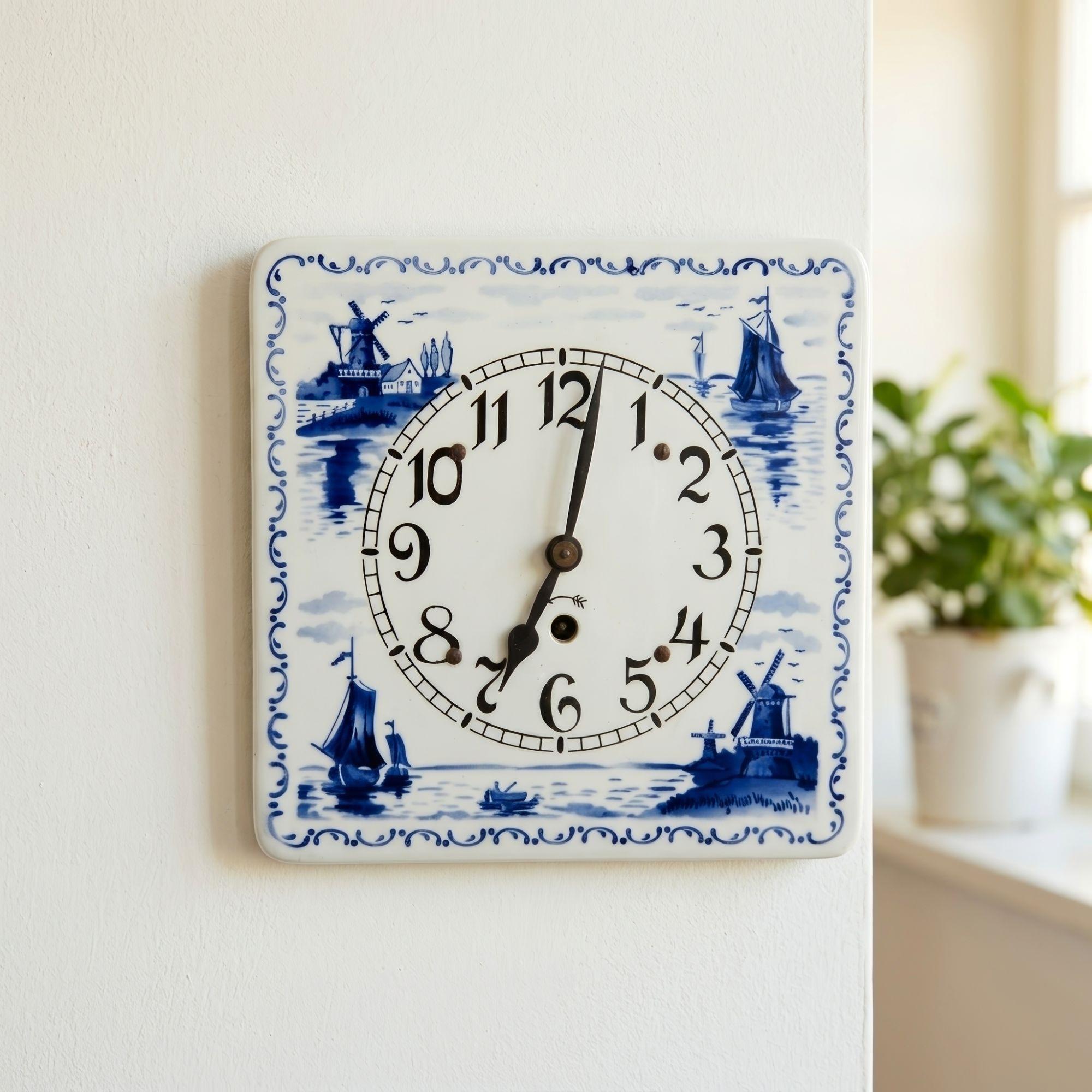 デルフト　掛け時計 Delfts Clock - Etsy